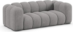 Divano grigio con rivestimento in ciniglia 200 cm Lupine – Micadoni