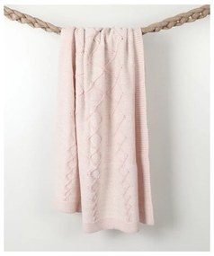 Coperta rosa con cotone Baby Baby, 90 x 90 cm - Homemania Decor