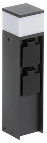 Kanlux 38763-Lampada da esterno con 2 prese DASTEN 1xG9/11W/230V 30 cm IP44 nero