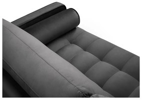 Divano in velluto grigio scuro, 219 cm Santo - Milo Casa