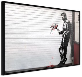 Poster  Banksy: Waiting in Vain  Cornice Quadri Cornice nera, Larghezza x Altezza Home decor 30x20