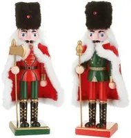 Schiaccianoci decorazione Natale in legno 25 cm assortito