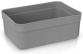 Vassoio porta oggetti da appoggio grigio in plastica Ring