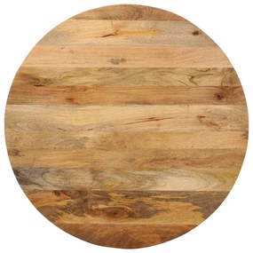 Piano per tavolo Ø 80x2,5cm rotondo in legno massello di mango