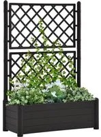 Fioriera da Giardino con Graticcio 100x43x142 cm PP Antracite 313985