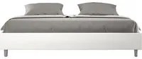 Letto Matrimoniale Large Sommier 180x210 cm con Rete e Contenitore Azelia Bianco