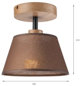 Brilagi - LED  Lampadario a plafone ANTHONY 1xE14/60W/230V quercia/marrone