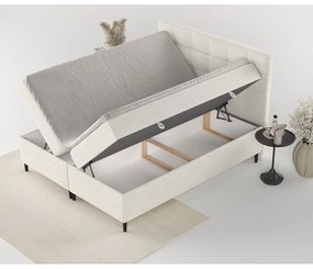 Letto boxspring crema con contenitore 140x200 cm Urbaneo - Maison de Rêve