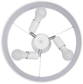 Lampadario a sospensione con supporto rigido ALBA 3xE27/15W/230V bianco