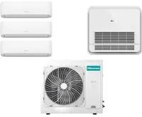 Climatizzatore Condizionatore Hisense Quadri Split Inverter serie HI-COMFORT 9000+9000+9000 + Console 18000 con 4AMW105U4RAA R-32 Wi-Fi Integrato 9+9+9+18 Novit