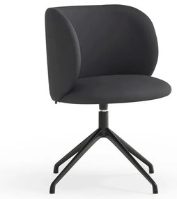 Sedia da pranzo nera in imbottito Mogi – Teulat