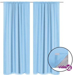 vidaXL Tende Oscuranti a Doppio Strato 2 pz 140x245 cm Turchesi