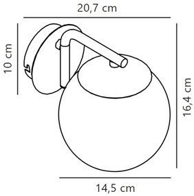 Nordlux - Applique GRANT 1xE14/40W/230V nero