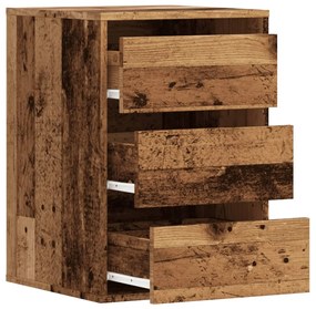 Cassettiera angolare legno antico 40x41x58 cm legno multistrato