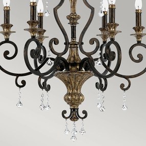 Lampadario Classico Marquette In Acciaio Bronzo Heirloom 6 Luci E14