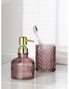 Dispenser per sapone rosa scuro in vetro 200 ml Atessa – Wenko