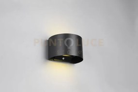 Talent applique led 1w 100lm, 3000k  da esterno tonda nera ricarica...