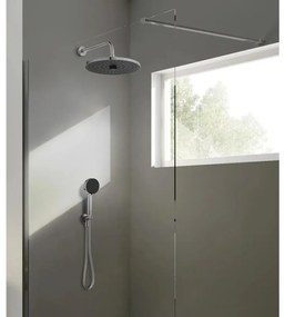 Soffione doccia IDEAL STANDARD Alu+ e doccetta in abs cromato spazzolato