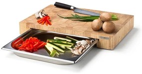 Continenta C4027 - Tagliere da cucina con ciotola 48x32,5cm gomma fig