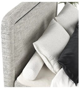 Letto boxspring grigio chiaro 180x200 cm Dove - Maison de Rêve