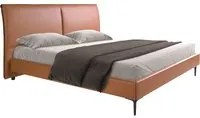 Letto in similpelle marrone