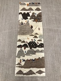 Loribaft Tappeto persiano 50x140 Beige (Iran) Annodato A Mano
