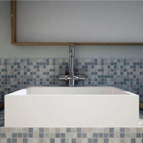 Mosaico in vetro grigio L 0.4 x L 31.6 cm, 10 pezzi