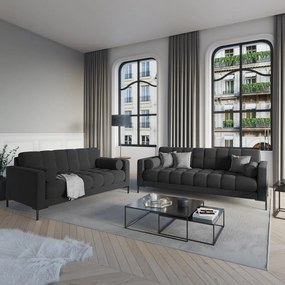 Divano in velluto grigio scuro Bali - Cosmopolitan Design