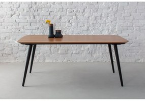 Tavolo da pranzo in legno di frassino con gambe nere , 180 x 90 cm Contrast - Ragaba