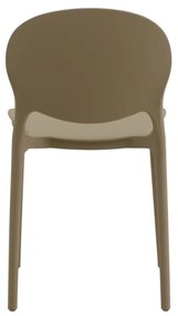 Set di sedie SANTA CRUZ in polipropilene beige, impilabili