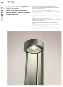 Redo 90366 - Lampada LED da esterno ZEUS LED/11,5W/230V 3000K 75 cm IP54 marrone