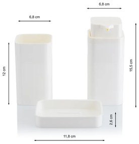 Set da bagno SIERRA 5 pz bianco