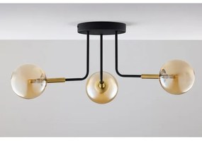 Jupiter 2037 - Lampadario a sospensione con supporto rigido BURANO 3xG9/10W/230V nero/oro/beige