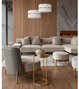 Duolla - Lampadario a sospensione con filo DUO 1xE27/15W/230V diametro 40 cm color crema/oro