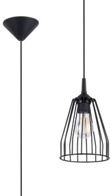 Sollux SL.1205 - Lampadario a sospensione con filo LEYO 1xE27/15W/230V nero