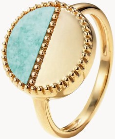 Anello placcato in oro con pietre preziose Blaise
