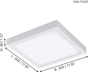 Eglo 33209 - Plafoniera LED RGBW dimmerabile FUEVA-C LED/21W/230V 30x30 cm bianco
