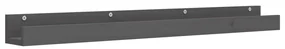 Mensole da parete 2 pz grigio 110x12x9cm legno massello di pino