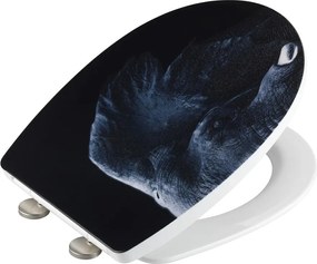 Sedile della toilette in acciaio inox nero Elephant - Wenko