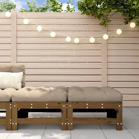 Poggiapiedi Giardino Con Cuscini 2pz Ambra Legno Massello Pino /