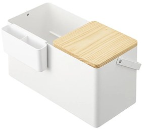 Organizzatore da bagno in metallo bianco per cosmetici - YAMAZAKI