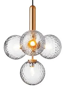 Miira 4 Lampadario Ottone/Optic Clear - Nuura