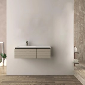 Mobile bagno 100 cm rovere sbiancato Mod. Mono Slide