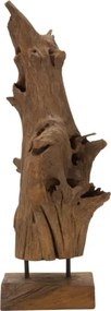 Scultura Akar In Teak Riciclato Cm 23X27X64 (Pezzi Unici - Non Rip. In Serie)
