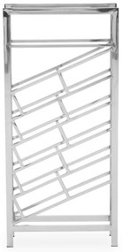 Portabottiglie in metallo argento lucido per 24 bottiglie Barolo - Premier Housewares