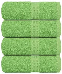 Asciugamani Ospiti 4 Pz Verde Mela 30x50 Cm 360 G/m² Cotone /