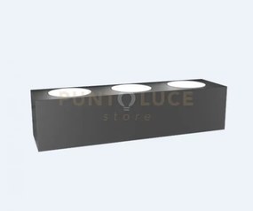 Plate applique 6 luci biemissione grigio antracite 1129-a6-ga