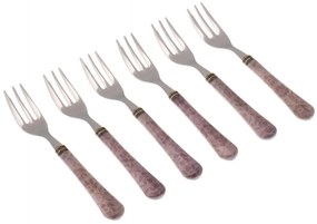 Set 6 Pz Forchette da Dolce - Posate Particolari Boston in Stile