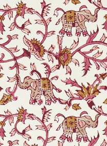 Clarke & Clarke Carta da parati Hathi - Raspberry