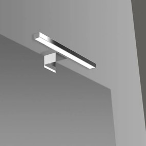Specchio bagno 50x60 a filo reversibile con lampada naturale 30 cm